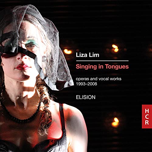 CD cover: woman with veil and blindfold, text “Liza Lim - Singing in Tongues”.