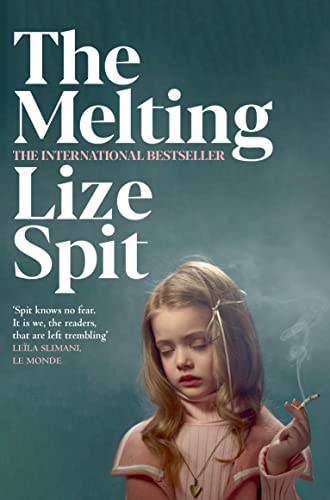 Book cover: young girl with a cigarette, moody teal background.
