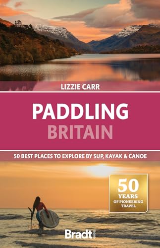 Book cover: “Paddling Britain” with a lakeside mountain landscape.