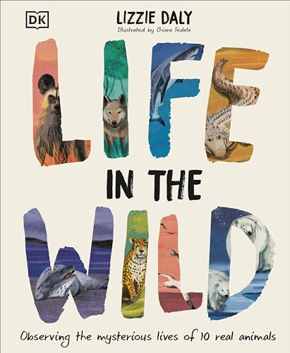 Book cover featuring illustrated animals within large, colorful lettering.