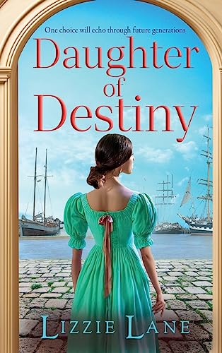 Book cover: woman in green dress overlooking ships at sea.