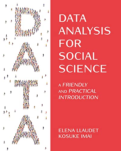 Book cover with red right side and the word DATA formed by people.