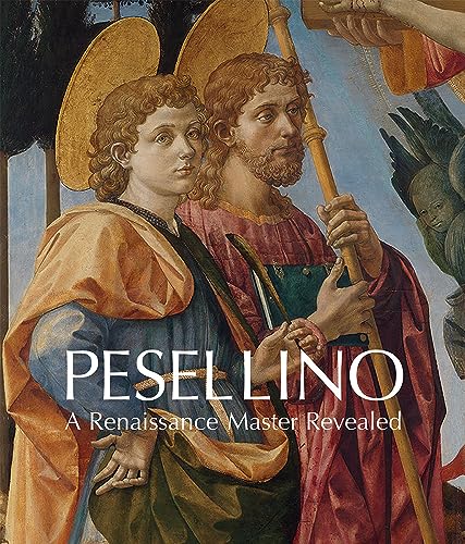 Detail from a Renaissance painting of two men with golden halos.