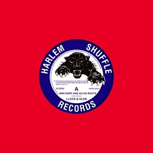 Harlem Shuffle record label with a black panther design, vinyl single.