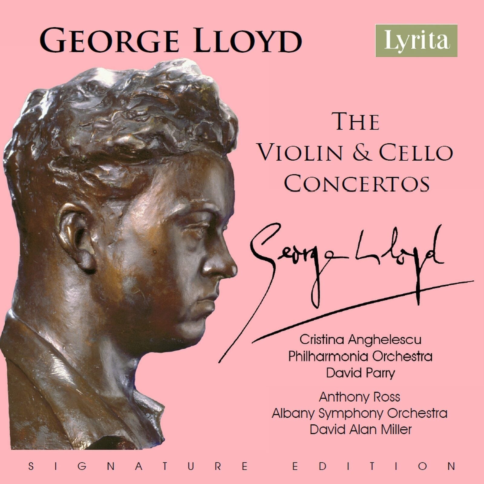 CD cover featuring a bronze bust of composer George Lloyd and text details.