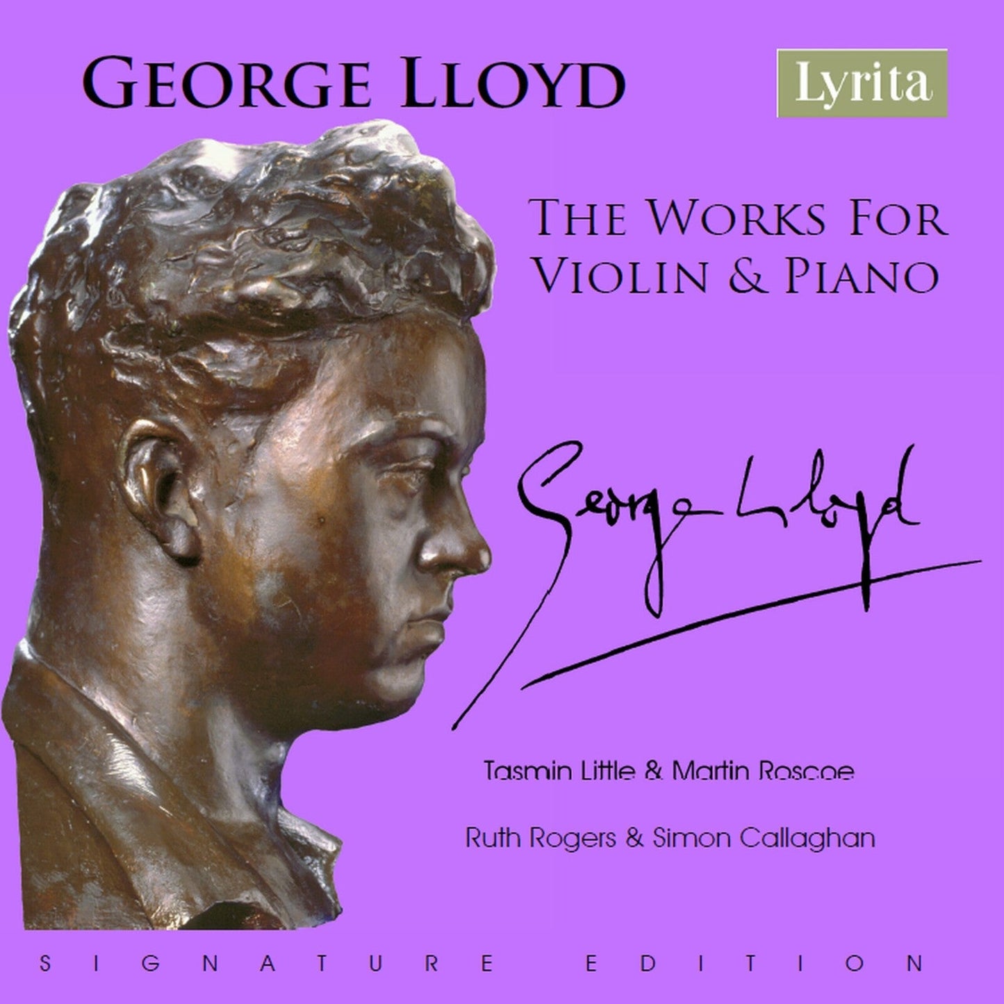 CD cover featuring a bronze bust of composer George Lloyd and text details.