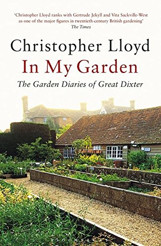 Book cover: “In My Garden” with a view of a traditional English garden.