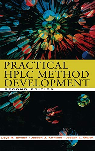 Book cover: “Practical HPLC Method Development” with abstract colorful design.