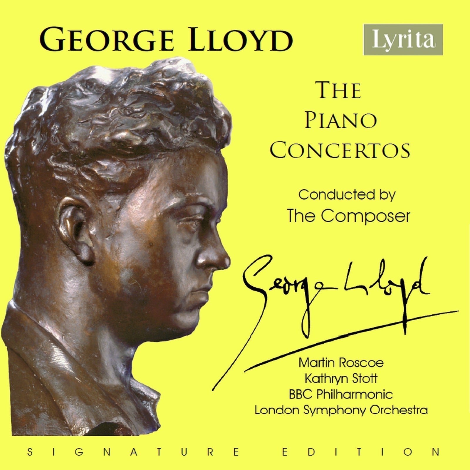 CD cover featuring a bronze bust of composer George Lloyd and text details.