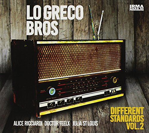 CD cover for “Lo Greco Bros - Different Standards Vol. 2” with vintage radio.
