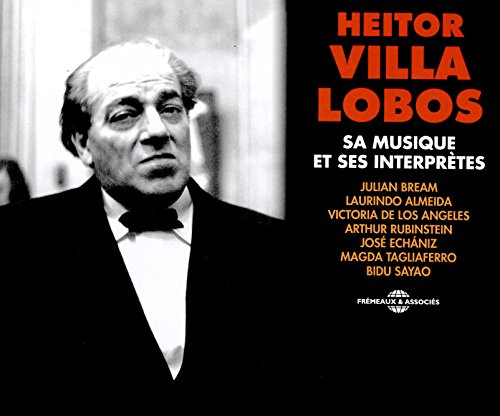 Black and white portrait of composer Heitor Villa-Lobos on CD cover.
