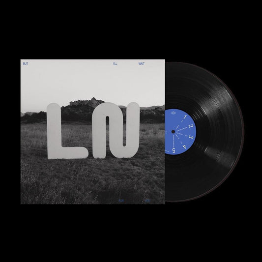 Local Natives album cover and vinyl record with blue and gray tones.