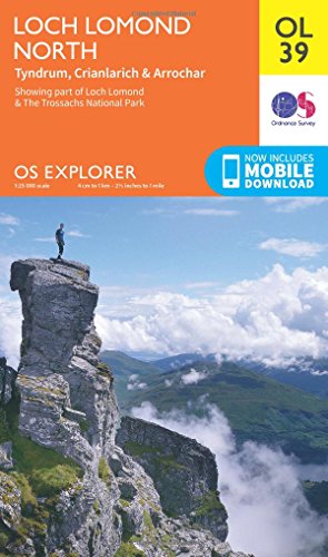 Ordnance Survey map cover featuring a hiker on a rocky Scottish peak.