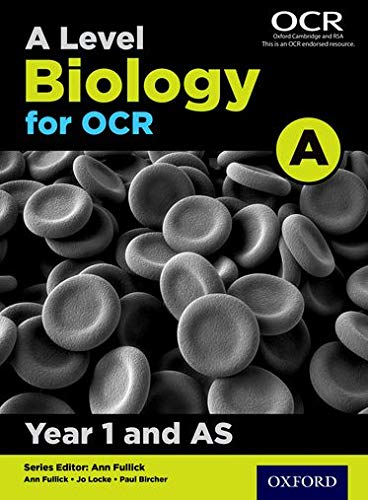 Textbook cover for A Level Biology, showing red blood cells.