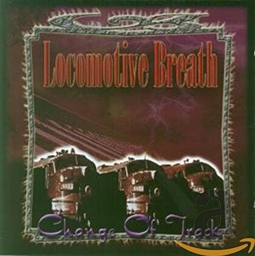 CD cover for “Locomotive Breath - Change Of Track” with trains.