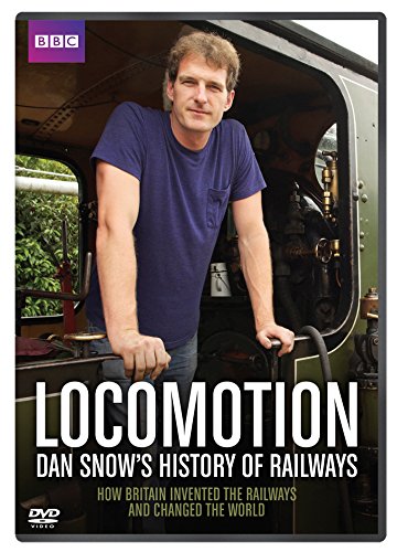 DVD cover featuring Dan Snow in a historic train engine cab.