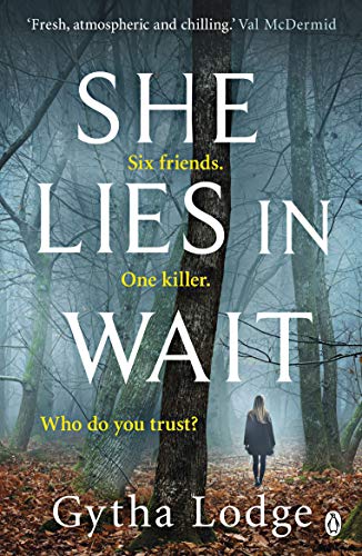 Book cover: dark forest, lone figure, and large white title text.