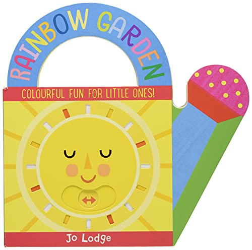 A watering can shaped children's board book with a smiling yellow sun on the cover.