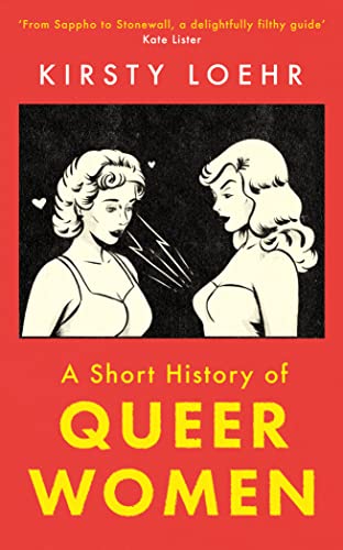Book cover with retro illustration of two women against a red background.
