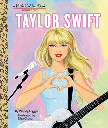 Cover of "Taylor Swift" Little Golden Book featuring an illustrated portrait.