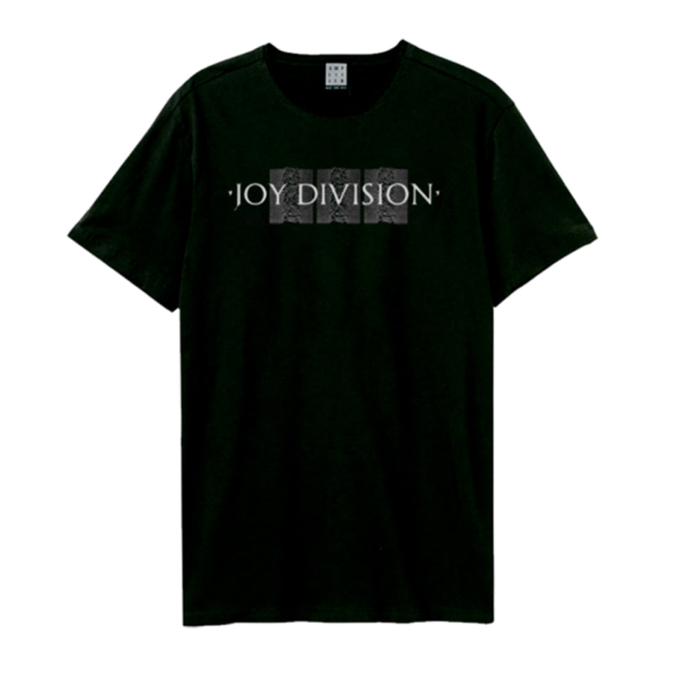 Dark green t-shirt with white “JOY DIVISION” text graphic on the chest.