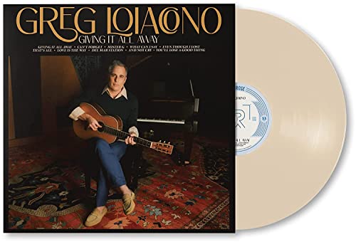 Greg Loiacono album cover and white vinyl record shown together.