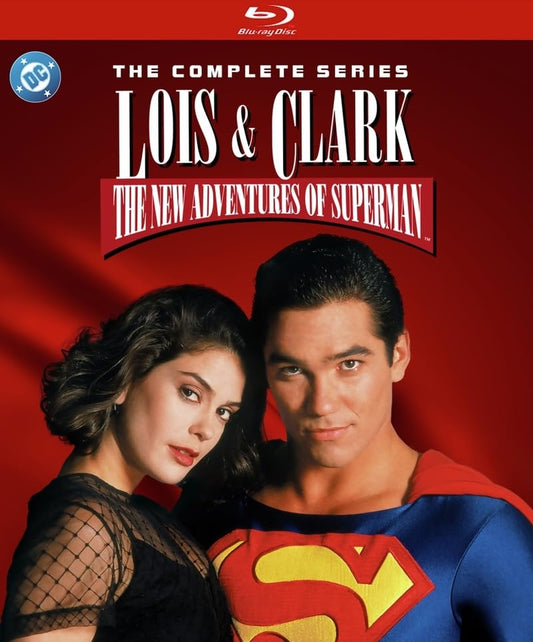“Lois & Clark” Blu-ray cover featuring Dean Cain as Superman and Teri Hatcher.