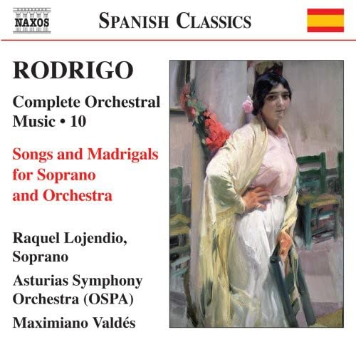 CD cover for Rodrigo’s “Songs and Madrigals” featuring a woman in white.