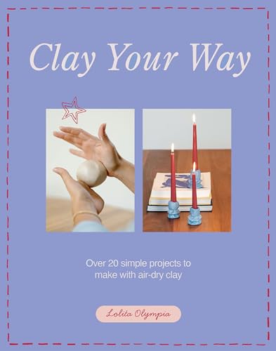 Book cover with hands shaping clay and decorated candles.
