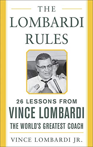 Book cover featuring black and white portrait of Vince Lombardi.