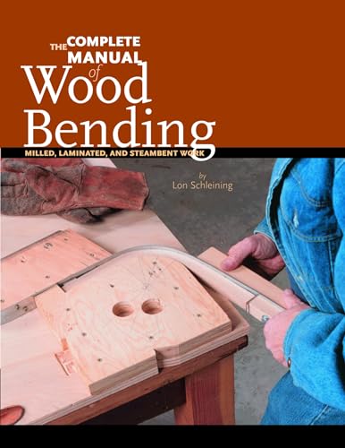 Book cover: "Complete Manual of Wood Bending" with woodworking tools.