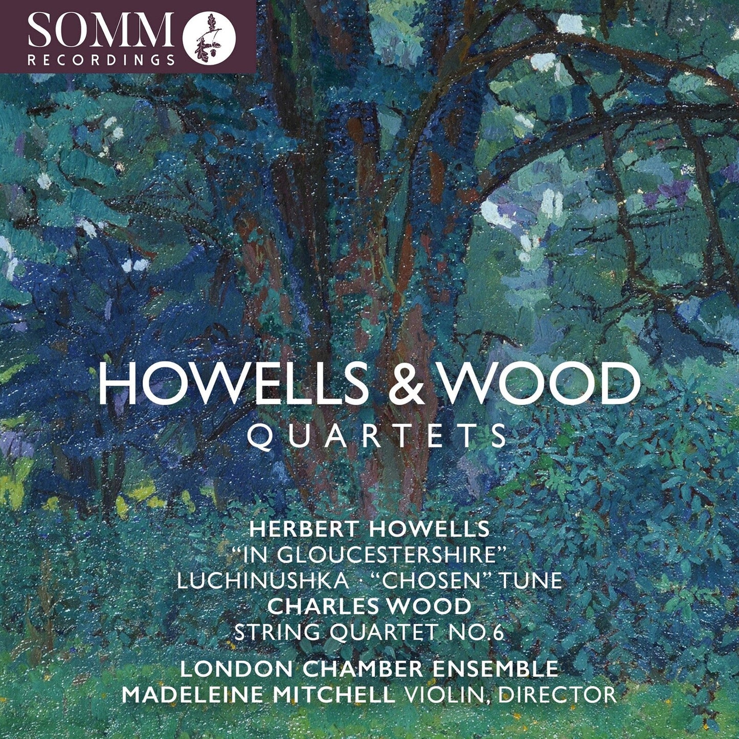 CD cover with impressionistic painting of trees and composer/ensemble details.