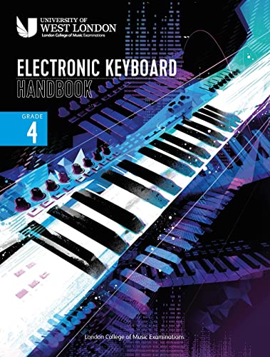 London College of Music Electronic Keyboard Handbook, Grade 4, blue cover.