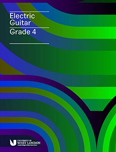 London College of Music Electric Guitar Grade 4 book cover, colorful waves.