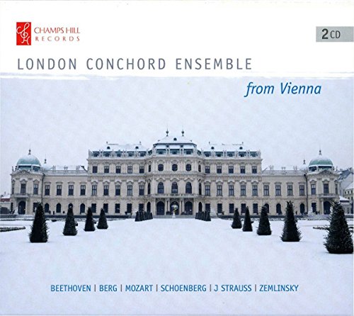 CD cover featuring Schönbrunn Palace in Vienna, winter scene, composers listed.