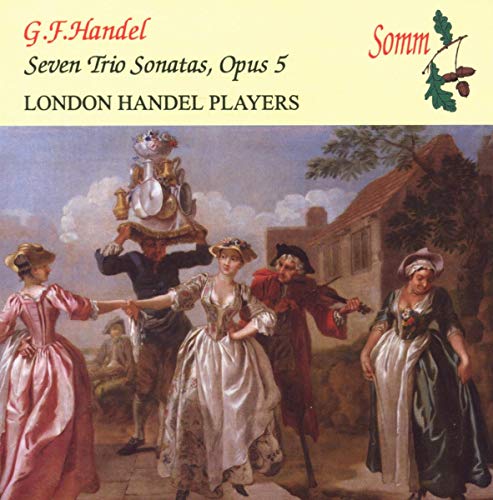 CD cover: 18th-century figures in a landscape, Handel’s Op. 5 sonatas.