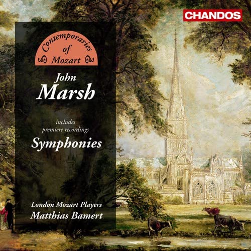 CD cover for John Marsh symphonies, featuring a pastoral landscape.