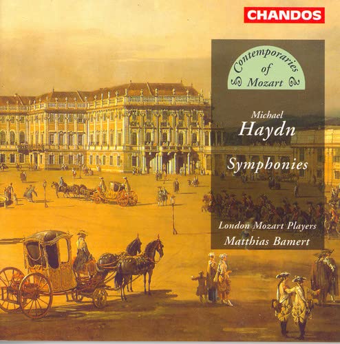 CD cover for Haydn symphonies, featuring a historical palace scene.