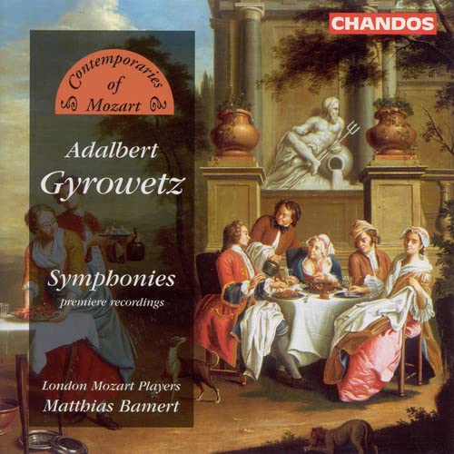 CD cover: classical painting of a banquet, text details composer Gyrowetz.
