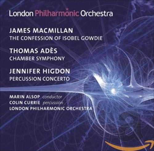 CD cover for London Philharmonic Orchestra with abstract blue and white swirls.
