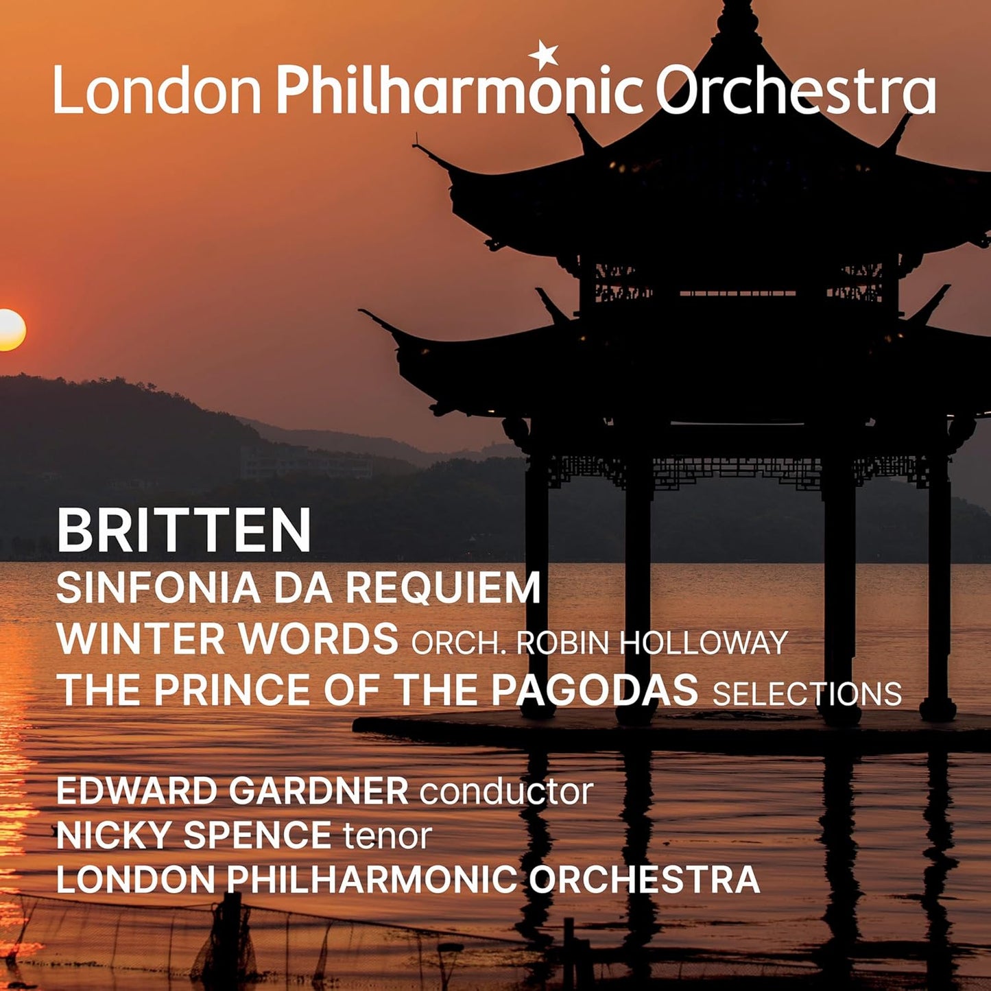 CD cover for Britten’s “Sinfonia da Requiem” by the London Philharmonic Orchestra.
