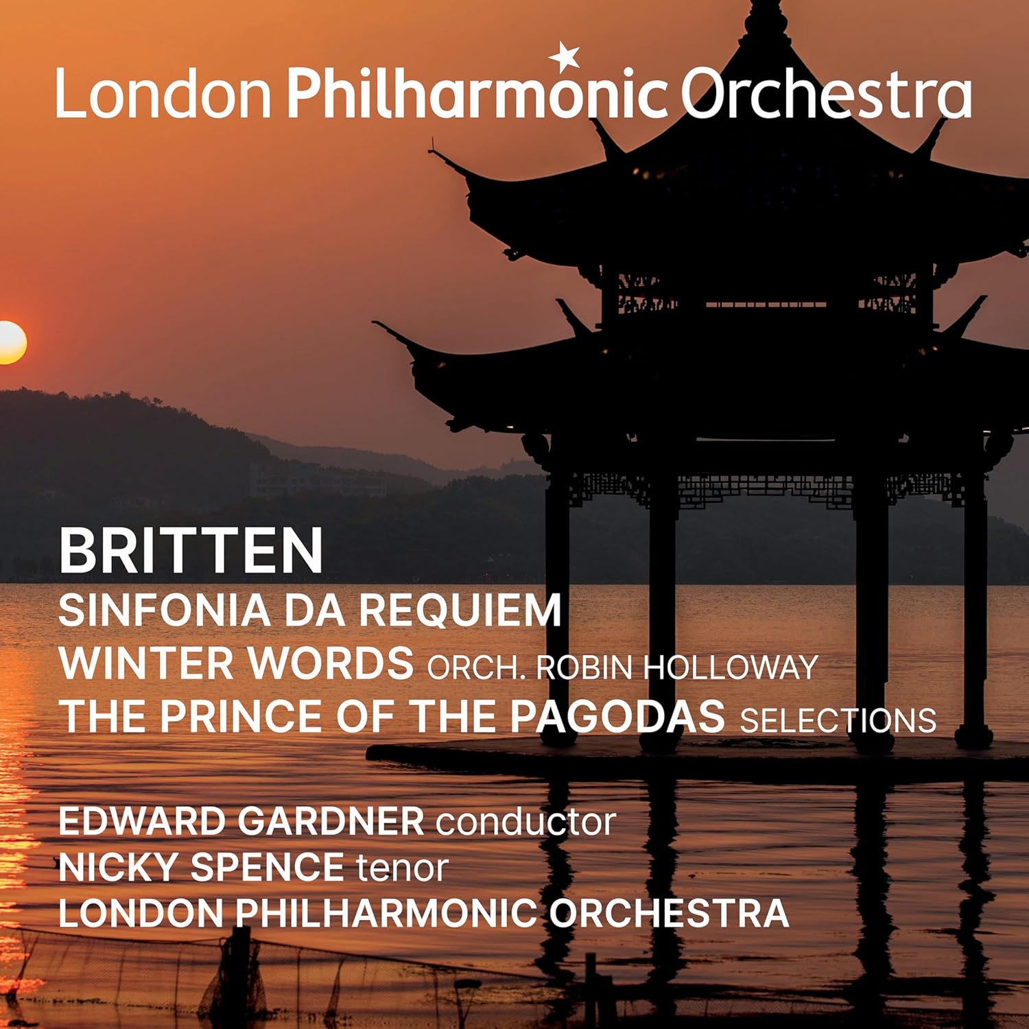 CD cover for Britten’s “Sinfonia da Requiem” by the London Philharmonic Orchestra.