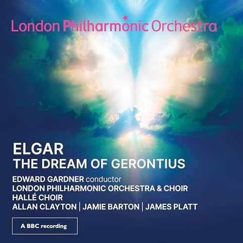 CD cover for Elgar’s “The Dream of Gerontius” with ethereal imagery.
