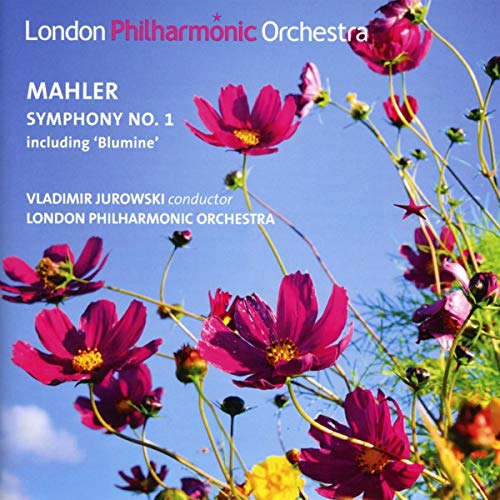 CD cover featuring pink cosmos flowers against a blue sky with orchestral text.