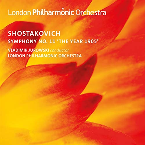 CD cover for Shostakovich’s Symphony No. 11 with abstract red imagery.