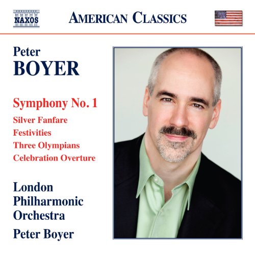 CD cover featuring composer Peter Boyer’s portrait and text details.