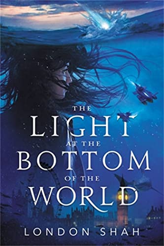 Book cover: woman’s face emerging from underwater city scene.