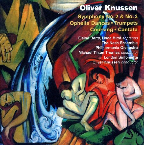 CD cover for Oliver Knussen symphonies, featuring abstract expressionist painting.