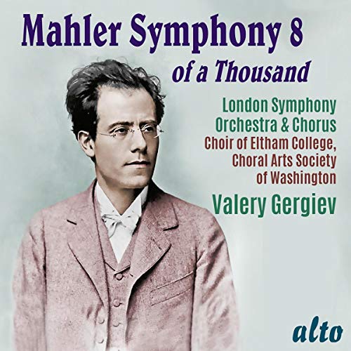 CD cover featuring a portrait of composer Gustav Mahler and text details.