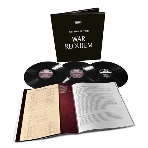 Britten’s War Requiem vinyl set with three records and booklet.